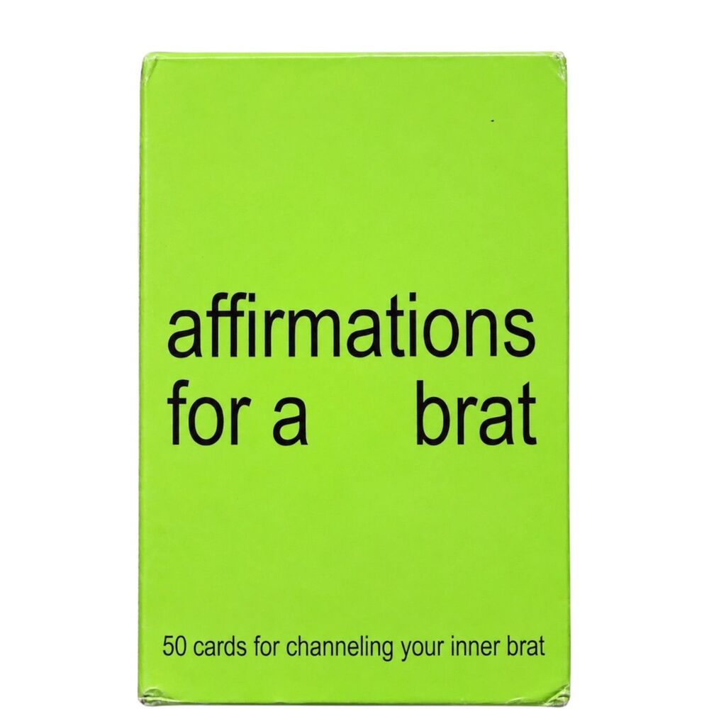 Affirmations for a Brat 50 Card Deck Charli XCX Brat Green Novelty Gift